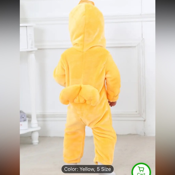 Super soft and fluffy yellow duckling costume 2T - Picture 2 of 11
